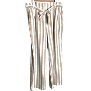 J.CREW Striped Linen Blend Pants Size 10